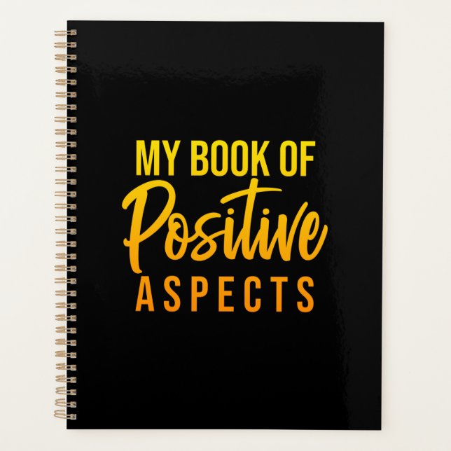 Mein Buch über positive Aspekte schwarz Planer (Vorderseite)