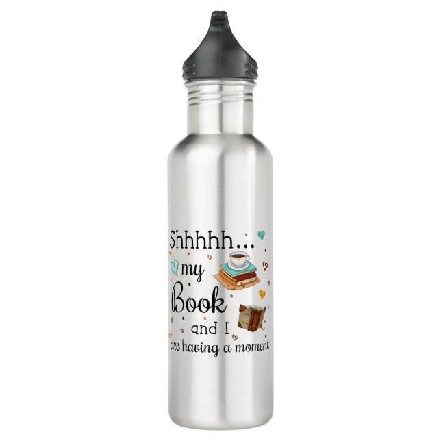 Mein Buch und ich haben einen Moment Edelstahlflasche (Rechts)