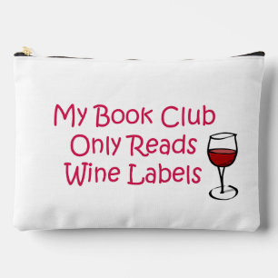 Mein Buchclub liest nur Weinetiketten Zubehörtasche