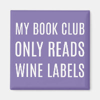 Mein Buchclub liest nur Wine Labels Magnet