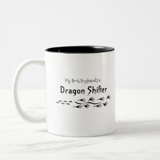 Mein Buchfreund ist ein Drachenschiff Zweifarbige Tasse