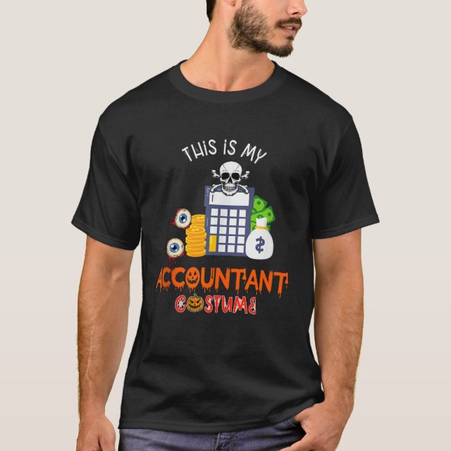 Mein Buchhalter trägt Halloween-Horror-Buchhalter T-Shirt (Vorderseite)