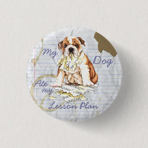 Mein Bulldog hat meinen Lektionsplan ausgelesen Button