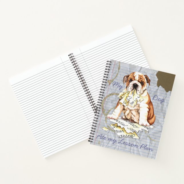 Mein Bulldog hat meinen Lektionsplan ausgelesen Notizbuch (Innenseite)