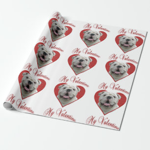 Mein Bulldog Valentine Geschenkpapier