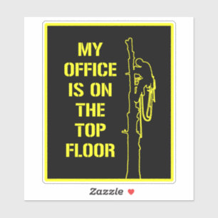 Mein Büro befindet sich im obersten Stock eines La Aufkleber