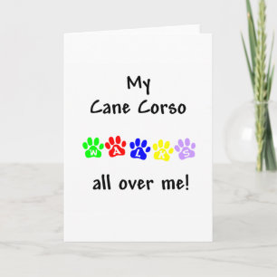 Mein Cane Corso geht durch mich Feiertagskarte