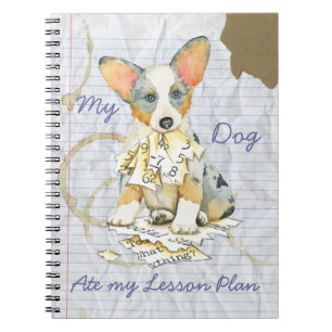 Mein Cardigan Welsh Corgi Ate mein Lektionsplan Notizblock