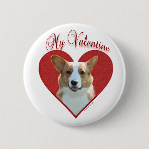 Mein Cardigan Welsh Corgi Valentine Button