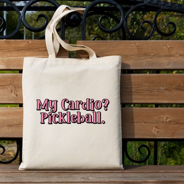 Mein Cardio? Pickleball. Funny Typografy Tragetasche (Von Creator hochgeladen)