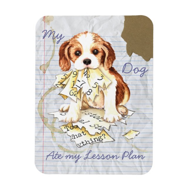 Mein Cavalier Ate My Lessingplan Magnet (Vertikal)