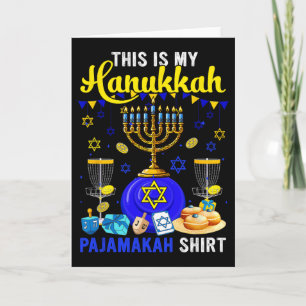 Mein Chanukka-Pyjama-Shirt Disc-Golf-Spieler jüdis Karte