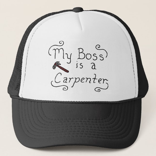 Mein Chef ist ein jüdischer Tischler Truckerkappe (Vorderseite)