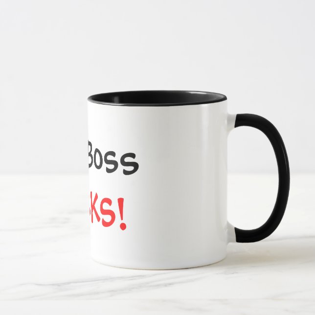 Mein Chef IST ZUM KOTZEN! Kaffee-Tasse Tasse (Rechts)