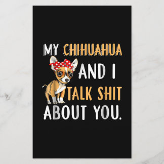 Mein Chihuahua und ich reden über euch, die Lover- Briefpapier