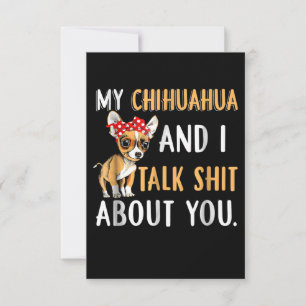 Mein Chihuahua und ich reden über euch, die Lover- RSVP Karte
