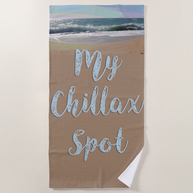Mein Chillax Spot Strandtuch (Vorderseite)