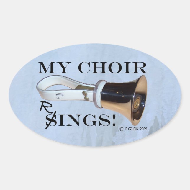 Mein Chor Rings Oval Sticker (Vorderseite)