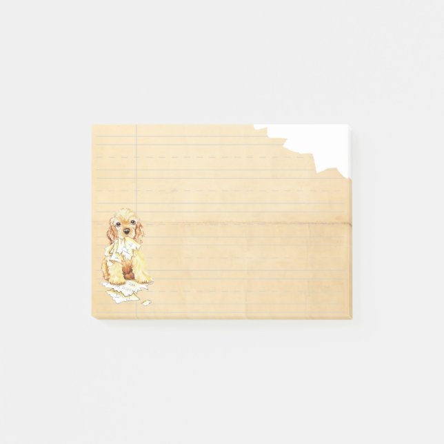 Mein Cockerspaniel aß meine Hausaufgaben Post-it Klebezettel (Vorderseite)