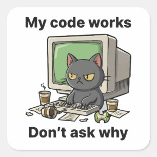 Mein Code funktioniert frage nicht, warum Quadratischer Aufkleber