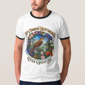 Mein Common Nightingale liebt Land T-Shirt