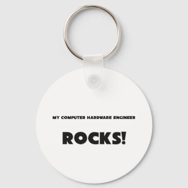 MEIN Computer-Hardware-Engineer ROCKS! Schlüsselanhänger (Vorderseite)