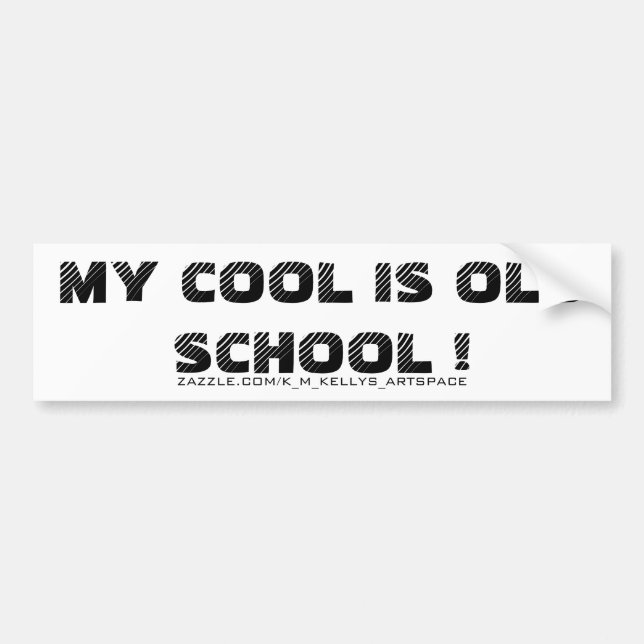 MEIN COOLER IST ALTE SCHULE ! AUTOAUFKLEBER (Vorne)