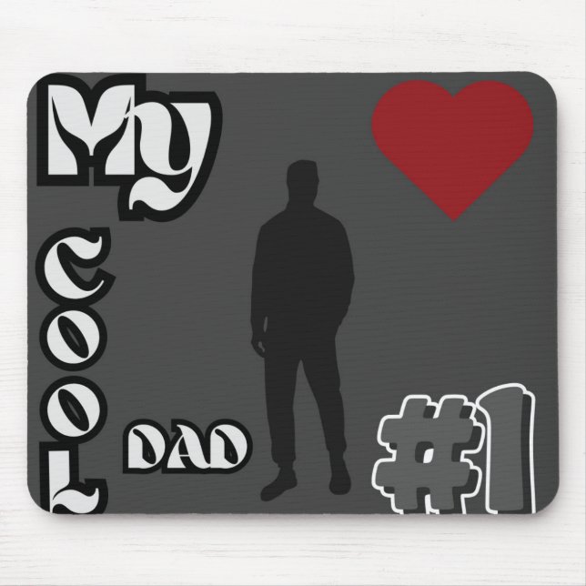 Mein Cooler Vater #1, Grau-Maus-Pad Mousepad (Vorne)