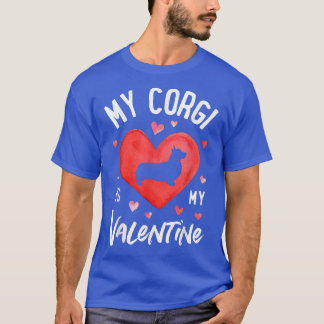 Mein Corgi ist mein Valentiner Valentinstag Hund L T-Shirt