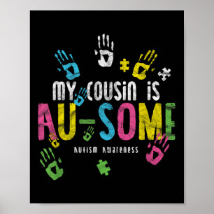 Mein Cousin ist ein Au-some _ Autismus Bewusstsein Poster