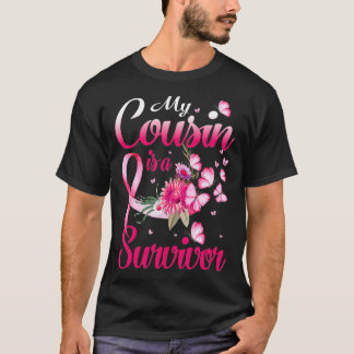 Mein Cousin ist ein Überlebender Butterfly Brustkr T-Shirt