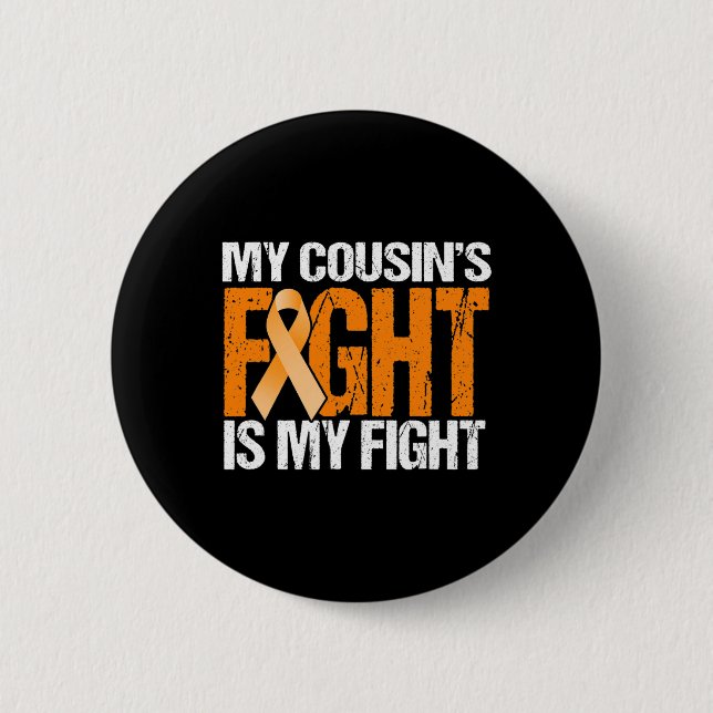 Mein Cousin kämpft gegen Leukämie Button (Vorderseite)