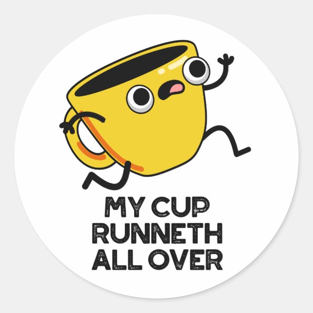 Mein Cup-Rennen über den sonnigen Bibelpuffer Runder Aufkleber (Vorderseite)