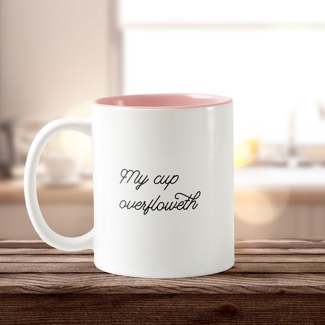 Mein Cup überflog die Typografie der modernen Schr Zweifarbige Tasse (Von Creator hochgeladen)