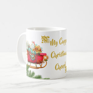 Mein Cuppa Weihnachtsfreude Santa Schlitten Gesche Kaffeetasse