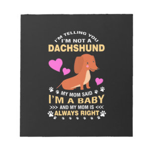 Mein Dachshund ist mein Baby Notizblock