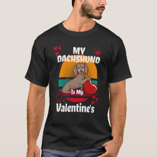 Mein Dachshund ist mein Hund mit Herzform zum Vale T-Shirt