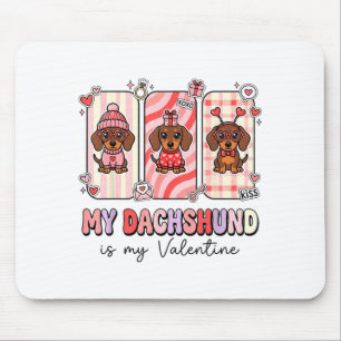 Mein Dachshund ist mein Valentinstag Dachshund Lus Mousepad