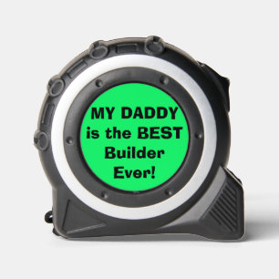 Mein Daddy Best Builder Solid Green Maßband