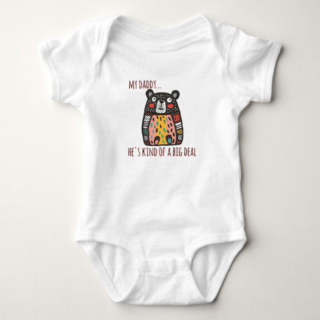 "Mein Daddy"-Botschaft Baby Strampler (Vorderseite)