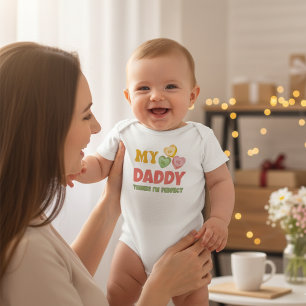 Mein DADDY denkt, dass ich perfekt bin Baby Strampler