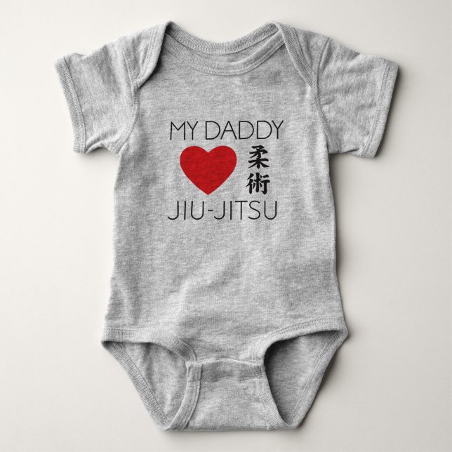 Mein DADDY LIEBE JIU-JITSU SÄUGLING ONSIE Baby Strampler (Vorderseite)
