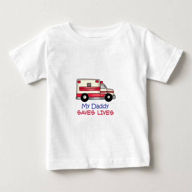 MEIN DADDY RETTE LEBEN BABY T-SHIRT (Vorderseite)