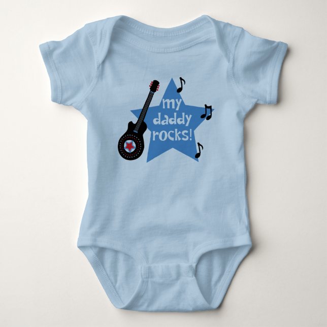 Mein Daddy Rocks Baby Strampler (Vorderseite)