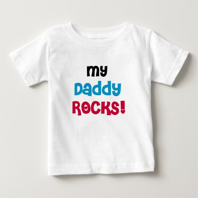 Mein Daddy Rocks Baby T-shirt (Vorderseite)