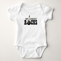 "Mein Daddy Rocks!" mit E-Gitarre Baby Bodysu