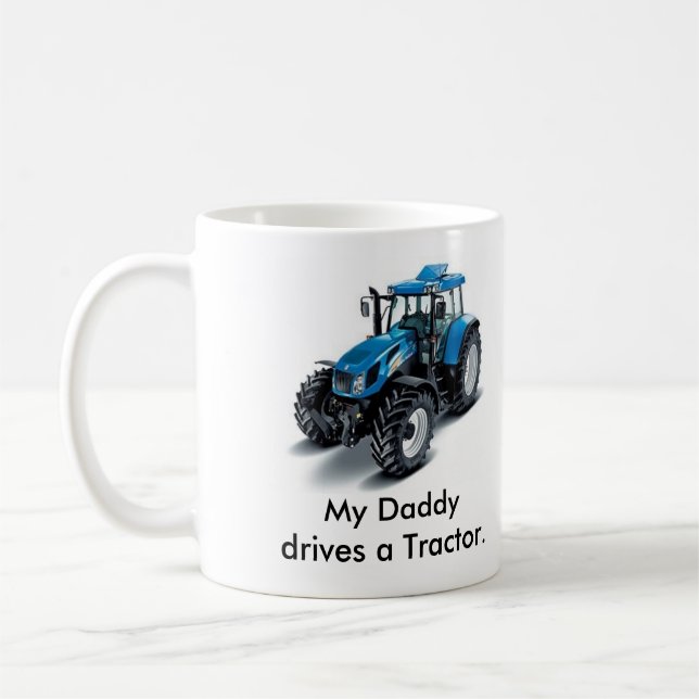 Mein Daddydrier ist ein Traktor Kaffeetasse (Links)