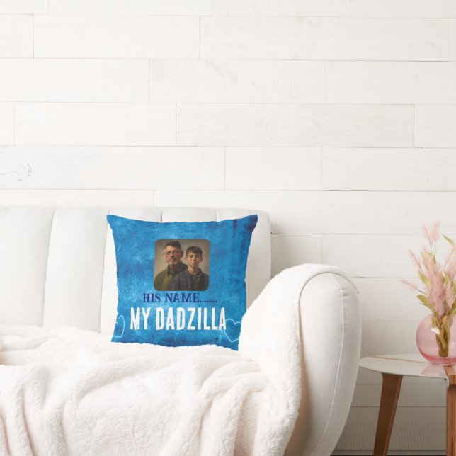 Mein Dadzilla Happy Father's Day Pillow anpassen Kissen (Liege)