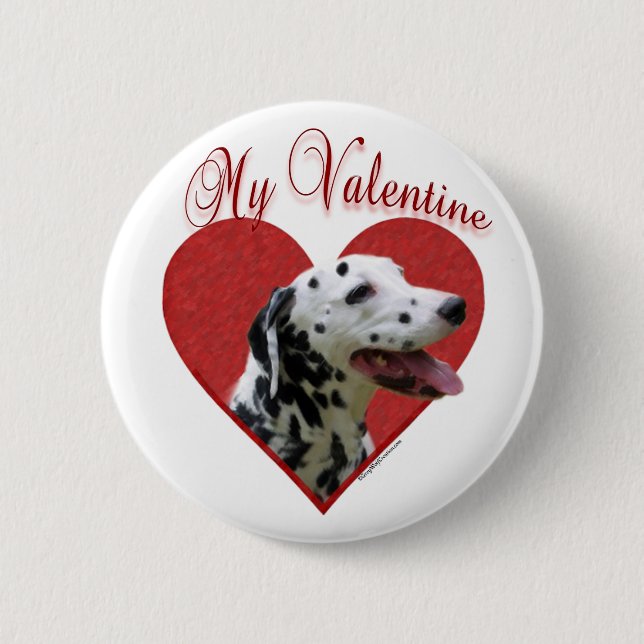 Mein Dalmatiner Valentine Button (Vorderseite)