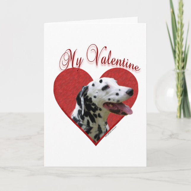 Mein Dalmatiner Valentine Feiertagskarte (Vorderseite)